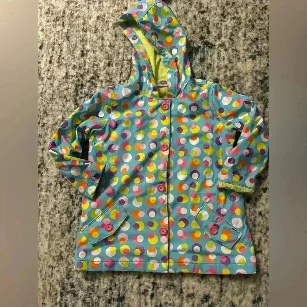 Adorable polkadot rain jacket